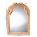 bali & pari Creusa Natural Rattan Accent Mirror with Bow Detail, Arch - WS284-Honey Ada Rattan-Mirror