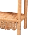bali & pari Creusa Natural Rattan 2-Tier Wall Shelf with Bow Detail - WS286-Honey Ada Rattan-Wall Shelf