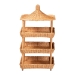 bali & pari Asante Natural Rattan 3-Tier Display Shelf with Pagoda Top - WS289-Honey Ada Rattan-Shelf