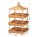 bali & pari Asante Natural Rattan 3-Tier Display Shelf with Pagoda Top - WS289-Honey Ada Rattan-Shelf