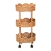 bali & pari Bulana Natural Rattan 3-Tier Rolling Storage Cart - WS290-Honey Ada Rattan-Shelf