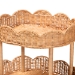 bali & pari Bulana Natural Rattan 3-Tier Rolling Storage Cart - WS290-Honey Ada Rattan-Shelf