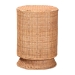 bali & pari Dorielle Natural Rattan End Table with Two Shelves - WS292-Honey Ada Rattan-ET