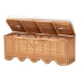 bali & pari Rivka Natural Rattan Storage Bench with Scalloped Base and Cushion - WS296-Original-Honey Ada Rattan-Cushion-Bench