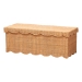bali & pari Yoselin Natural Rattan Storage Bench with Scalloped Edge Frame