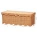 bali & pari Yoselin Natural Rattan Storage Bench with Scalloped Edge Frame - WS297-Large-Honey Ada Rattan-Bench