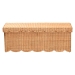 bali & pari Yoselin Natural Rattan Storage Bench with Scalloped Edge Frame - WS297-Large-Honey Ada Rattan-Bench