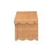 bali & pari Yoselin Natural Rattan Storage Bench with Scalloped Edge Frame - WS297-Large-Honey Ada Rattan-Bench