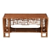 bali & pari Tahlia Marbled Tortoise Rattan Coffee Table with Open Shelf - WS298-Tortoise-Coffee Table