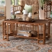 bali & pari Tahlia Marbled Tortoise Rattan Coffee Table with Open Shelf - WS298-Tortoise-Coffee Table