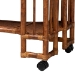 bali & pari Tahlia Marbled Tortoise Rattan Kitchen Cart with Open Shelf - WS299-Tortoise-Cart