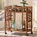 bali & pari Wahid Marbled Tortoise Rattan Kitchen Cart - WS302-Tortoise-Cart