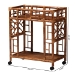 bali & pari Wahid Marbled Tortoise Rattan Kitchen Cart - WS302-Tortoise-Cart