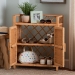 bali & pari Hendrina Natural Rattan and Mahogany Wood Shoe Cabinet, 3-Tier - WS329-Honey Ada Rattan-Shoe Cabinet