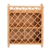 bali & pari Hendrina Natural Rattan and Mahogany Wood Shoe Cabinet, 3-Tier - WS329-Honey Ada Rattan-Shoe Cabinet