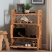 bali & pari Hendrina Natural Rattan and Mahogany Wood Shoe Cabinet, 4-Tier - WS330-Honey Ada Rattan-Shoe Cabinet