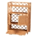 bali & pari Hendrina Natural Rattan and Mahogany Wood Shoe Cabinet, 4-Tier - WS330-Honey Ada Rattan-Shoe Cabinet