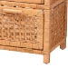 bali & pari Hendrina Natural Rattan and Mahogany Wood Shoe Cabinet, 4-Tier - WS330-Honey Ada Rattan-Shoe Cabinet