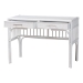 bali & pari Onella Natural Rattan Writing Desk with Two Drawers - WS304-White Rattan-Desk