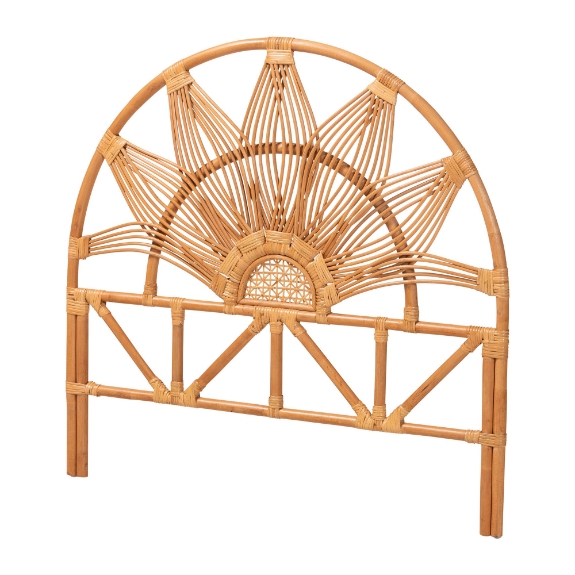 bali & pari Jasmine Natural Rattan Freestanding Headboard, Twin
