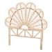bali & pari Lolita Natural Rattan Freestanding Headboard with Leaf Motif, Twin