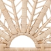 bali & pari Lolita Natural Rattan Freestanding Headboard with Leaf Motif, Twin - WS307-Natural Brown Rattan-Twin-HB
