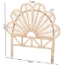 bali & pari Lolita Natural Rattan Freestanding Headboard with Leaf Motif, Twin - WS307-Natural Brown Rattan-Twin-HB