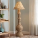 bali & pari Arlette Natural Rattan Floor Lamp - Arlette-Natural Rattan-Boxed-Floor Lamp