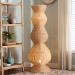 bali & pari Blanche Natural Rattan Floor Lamp - Blance-Natural Rattan-Boxed-Floor Lamp