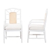 bali & pari Victor 2-Piece Dining Chair Set with Arms, White - Victor-White/Natural Wooden-Arm-DC