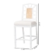 bali & pari Victor Counter Stool, White - Victor-White/Natural Wooden-CS