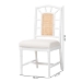 bali & pari Victor Dining Chair, White - Victor-White/Natural Wooden-DC
