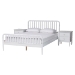 Baxton Studio Lucera 3-Piece Bedroom Set, White, King - MG0110-4-White-King 3PC Bedroom Set