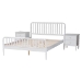 Baxton Studio Lucera 3-Piece Bedroom Set, White, King - MG0110-4-White-King 3PC Bedroom Set