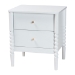 Baxton Studio Lucera 3-Piece Bedroom Set, White, King - MG0110-4-White-King 3PC Bedroom Set
