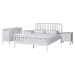 Baxton Studio Lucera 4-Piece Bedroom Set, White, King - MG0110-4-White-King 4PC Bedroom Set