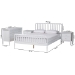 Baxton Studio Lucera 4-Piece Bedroom Set, White, King - MG0110-4-White-King 4PC Bedroom Set