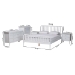 Baxton Studio Lucera 5-Piece Bedroom Set, White, King - MG0110-4-White-King 5PC Bedroom Set