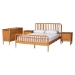 Baxton Studio Lucera 4-Piece Bedroom Set, Oak Brown, King - MG0110-4-NT Oak-King 4PC Bedroom Set