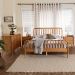 Baxton Studio Lucera 4-Piece Bedroom Set, Oak Brown, King - MG0110-4-NT Oak-King 4PC Bedroom Set