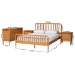 Baxton Studio Lucera 4-Piece Bedroom Set, Oak Brown, King - MG0110-4-NT Oak-King 4PC Bedroom Set