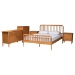 Baxton Studio Lucera 5-Piece Bedroom Set, Oak Brown, King - MG0110-4-NT Oak-King 5PC Bedroom Set