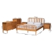 Baxton Studio Lucera 5-Piece Bedroom Set, Oak Brown, King - MG0110-4-NT Oak-King 5PC Bedroom Set