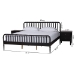 Baxton Studio Lucera 3-Piece Bedroom Set, Black, King - MG0110-4-Black-King 3PC Bedroom Set