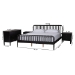 Baxton Studio Lucera 4-Piece Bedroom Set, Black, King - MG0110-4-Black-King 4PC Bedroom Set
