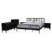 Baxton Studio Lucera 5-Piece Bedroom Set, Black, King - MG0110-4-Black-King 5PC Bedroom Set
