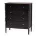Baxton Studio Lucera 5-Piece Bedroom Set, Black, King - MG0110-4-Black-King 5PC Bedroom Set