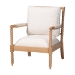 bali & pari Gracie Bobbin Wood Armchair with Padded Armrests - Gracie-Natural-Cushion-AC