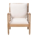 bali & pari Gracie Bobbin Wood Armchair with Padded Armrests - Gracie-Natural-Cushion-AC
