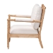 bali & pari Gracie Bobbin Wood Armchair with Padded Armrests - Gracie-Natural-Cushion-AC